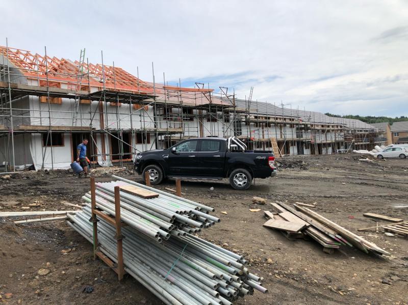 New build scaffolding project in Cardiff