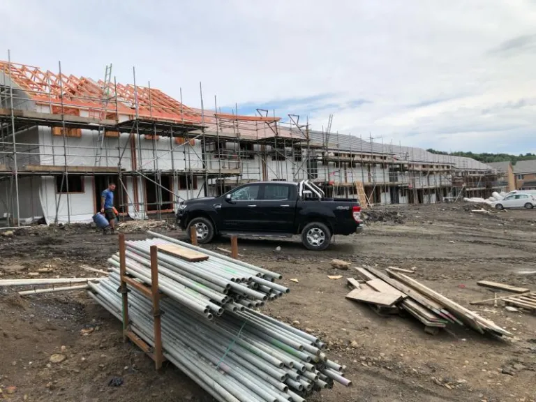 New build scaffolding across South Wales